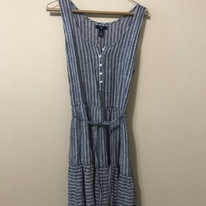 Gap Linen Striped Dress